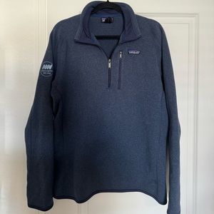 Patagonia Fleece Pullover Quarter Zip Sweater Blue